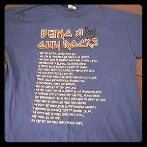 🎯 Boys Sz Sm "Being A Guy Rocks" T-shirt